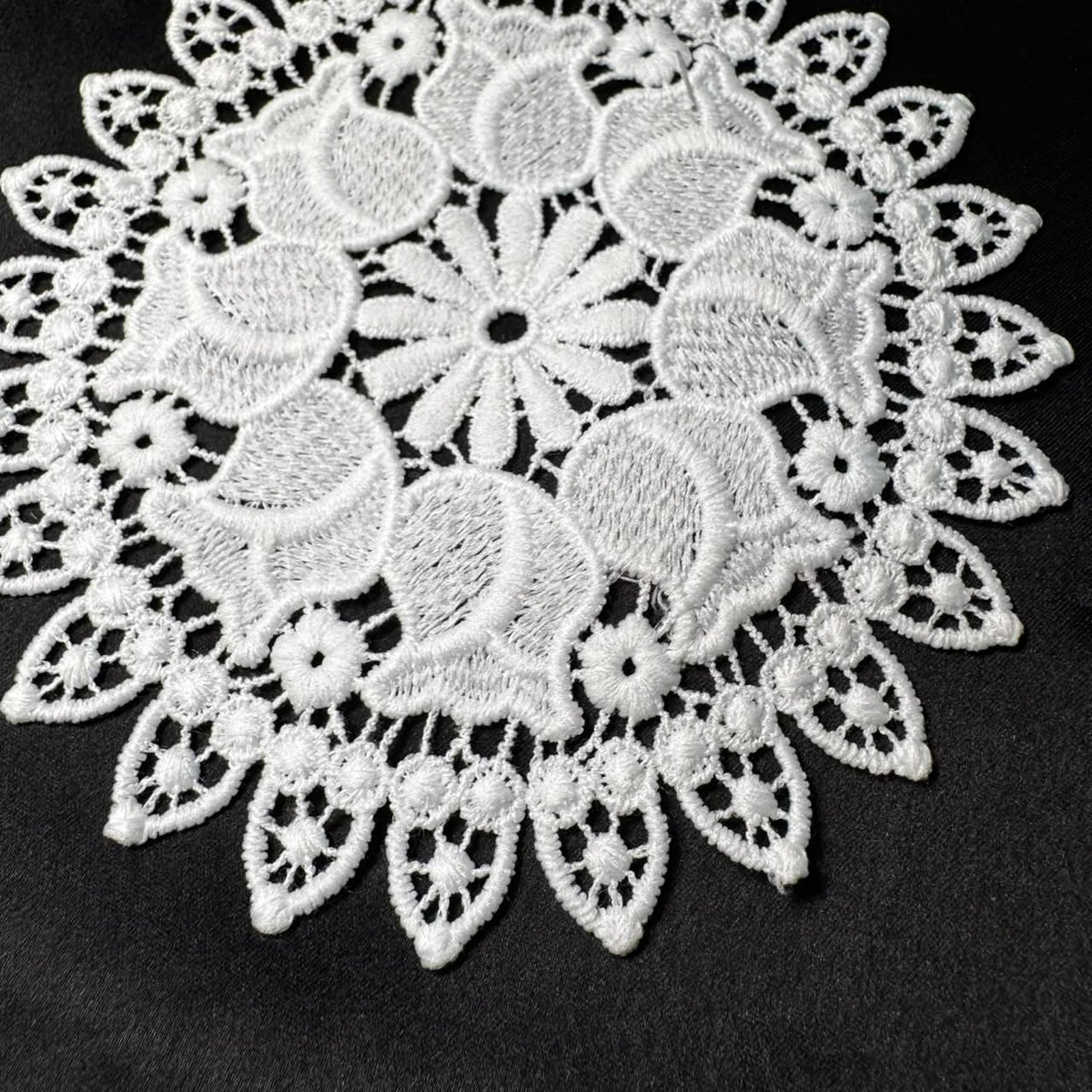 Floral Petal Cutwork Lace Applique Patch