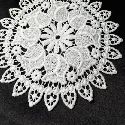 Floral Petal Cutwork Lace Applique Patch