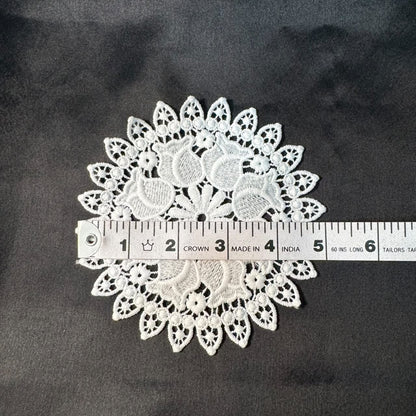 Floral Petal Cutwork Lace Applique Patch