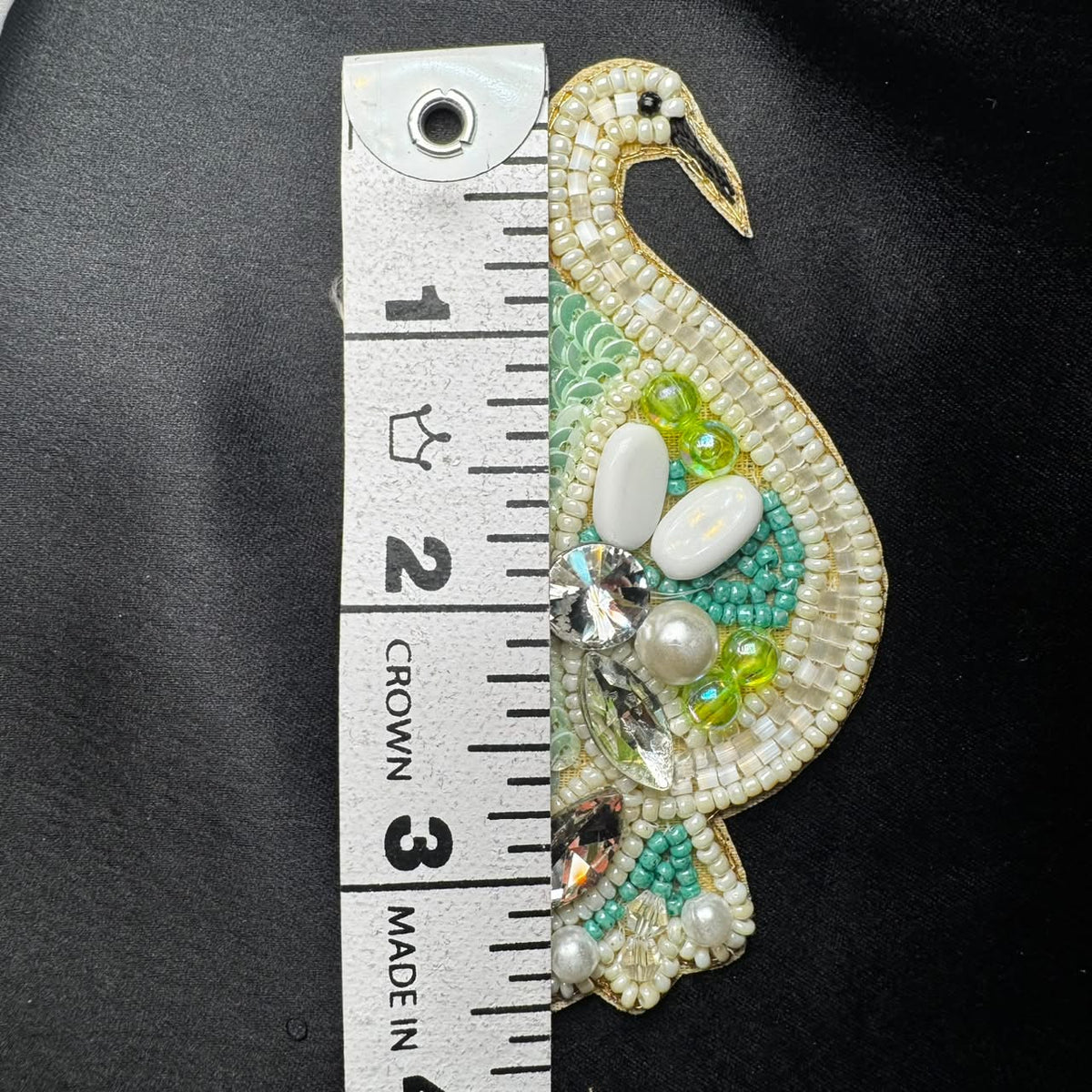 Twin Swan Embroidered Decorative Patches
