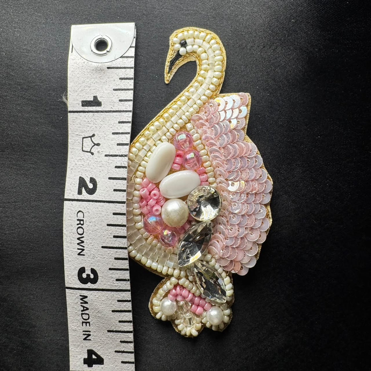 Twin Swan Embroidered Decorative Patches