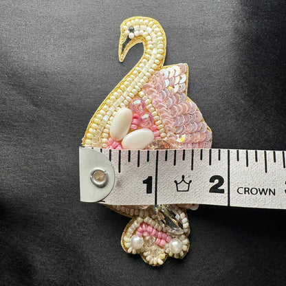 Twin Swan Embroidered Decorative Patches