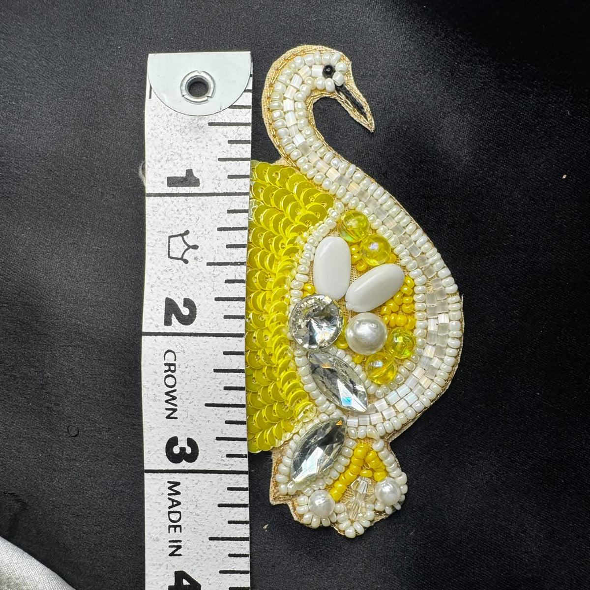 Twin Swan Embroidered Decorative Patches