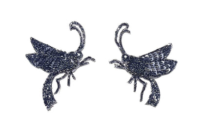 Insect Shape Glass Beads Work Hand Embroidery Patch