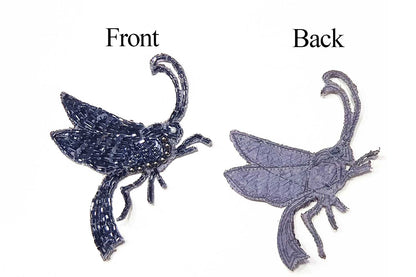 Insect Shape Glass Beads Work Hand Embroidery Patch