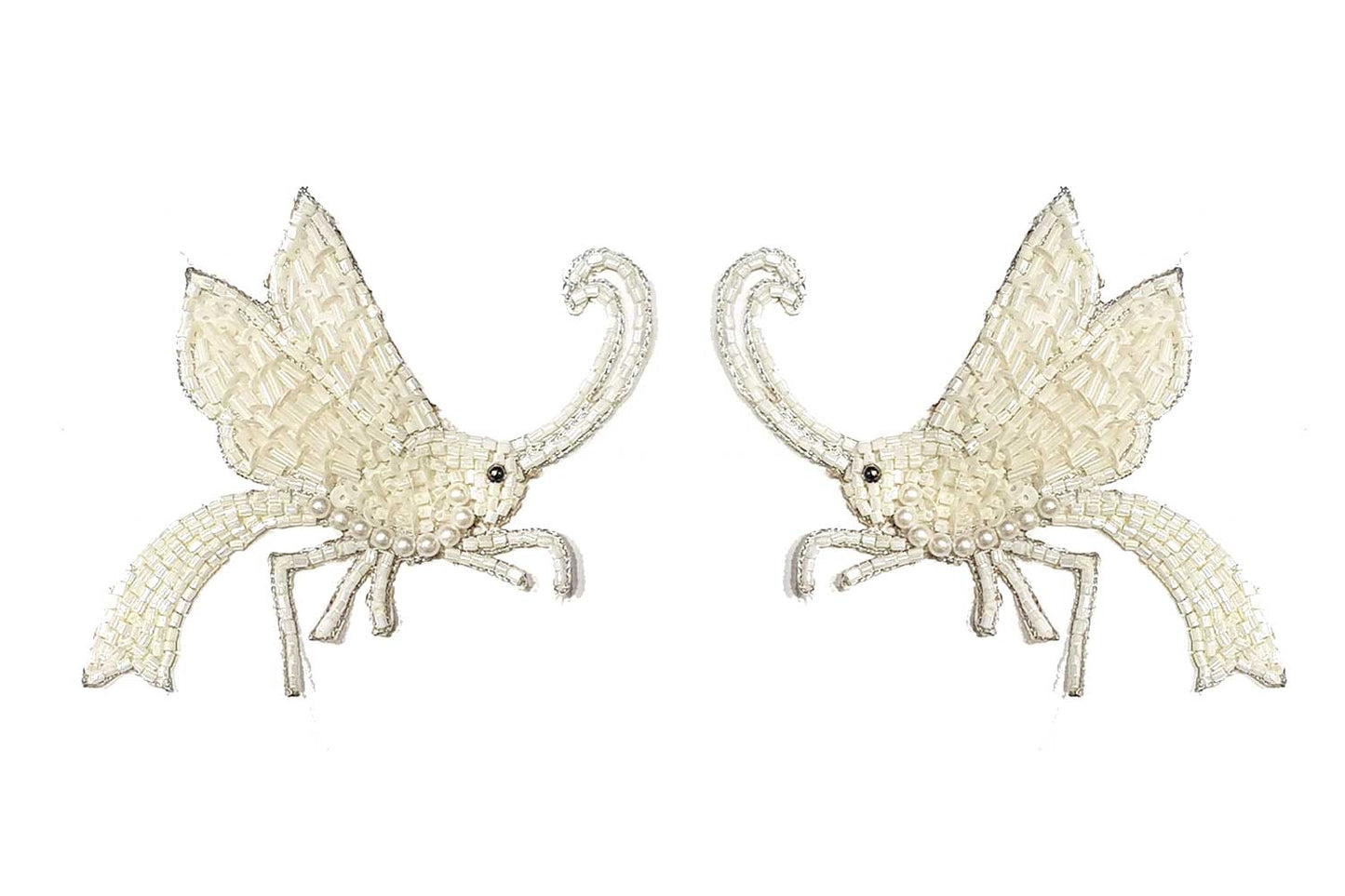 Insect Shape Glass Beads Work Hand Embroidery Patch