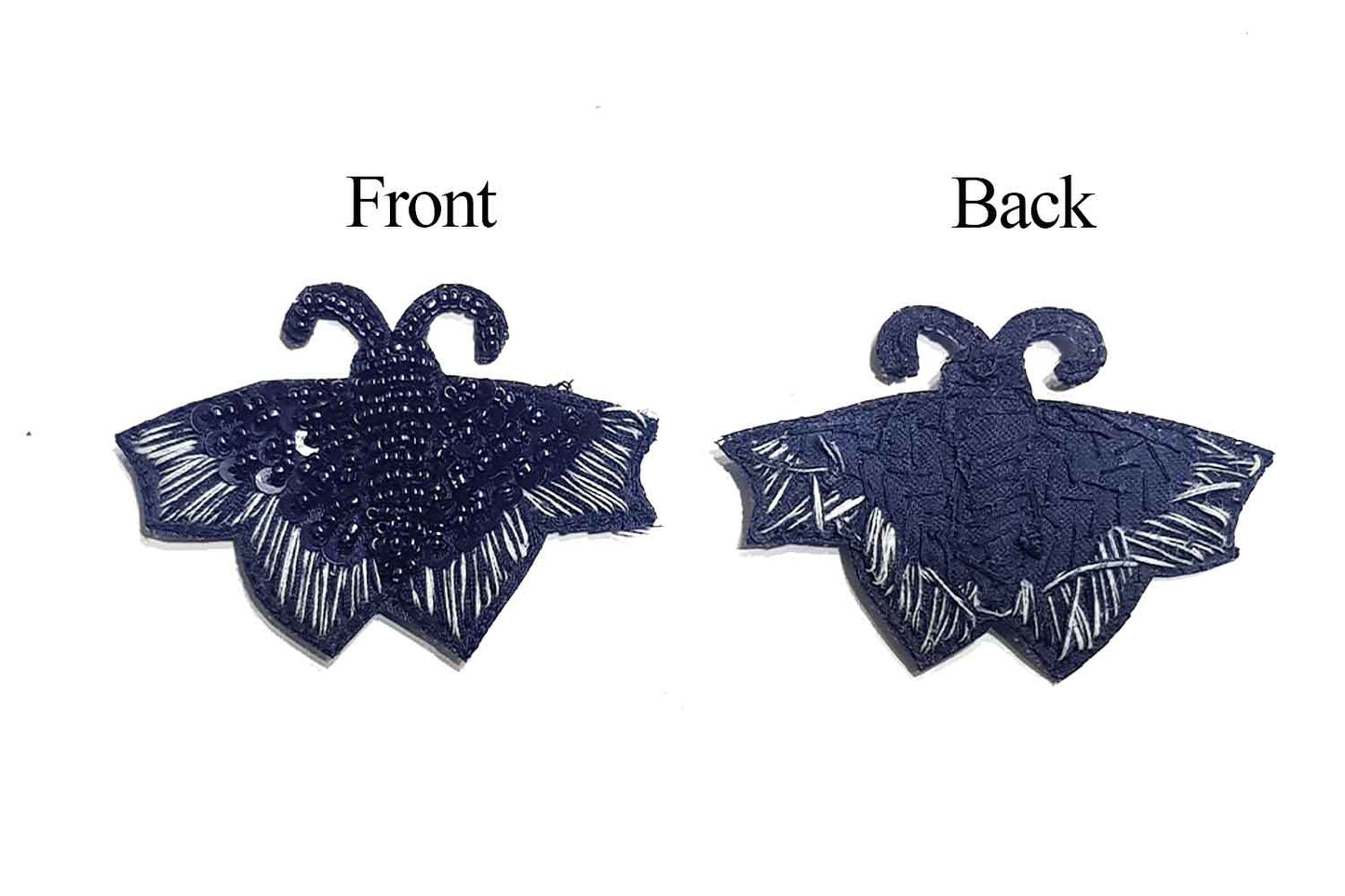 Thread & Sequins Work Designer Butterfly Patch