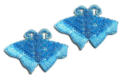 Thread & Sequins Work Designer Butterfly Patch