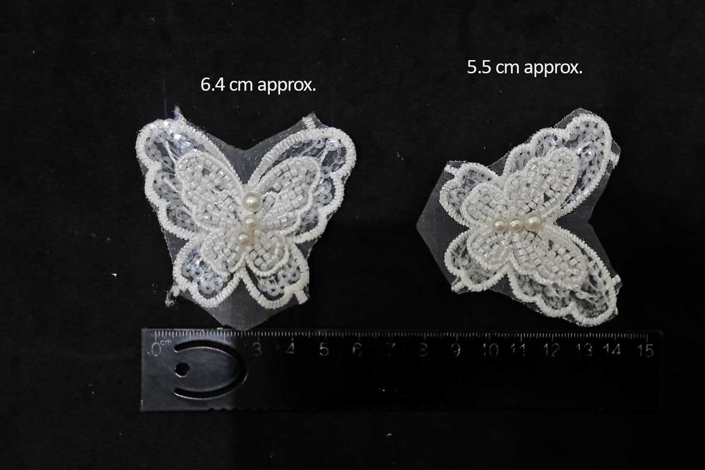 Fancy Sequins work Butterfly Patch
