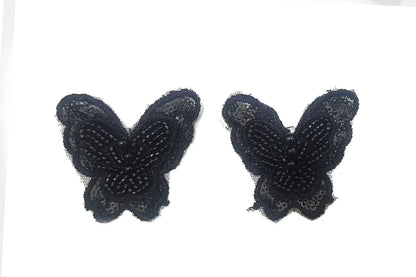 Fancy Sequins work Butterfly Patch