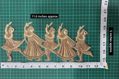 Golden Color Dancing Bridal Doli patch