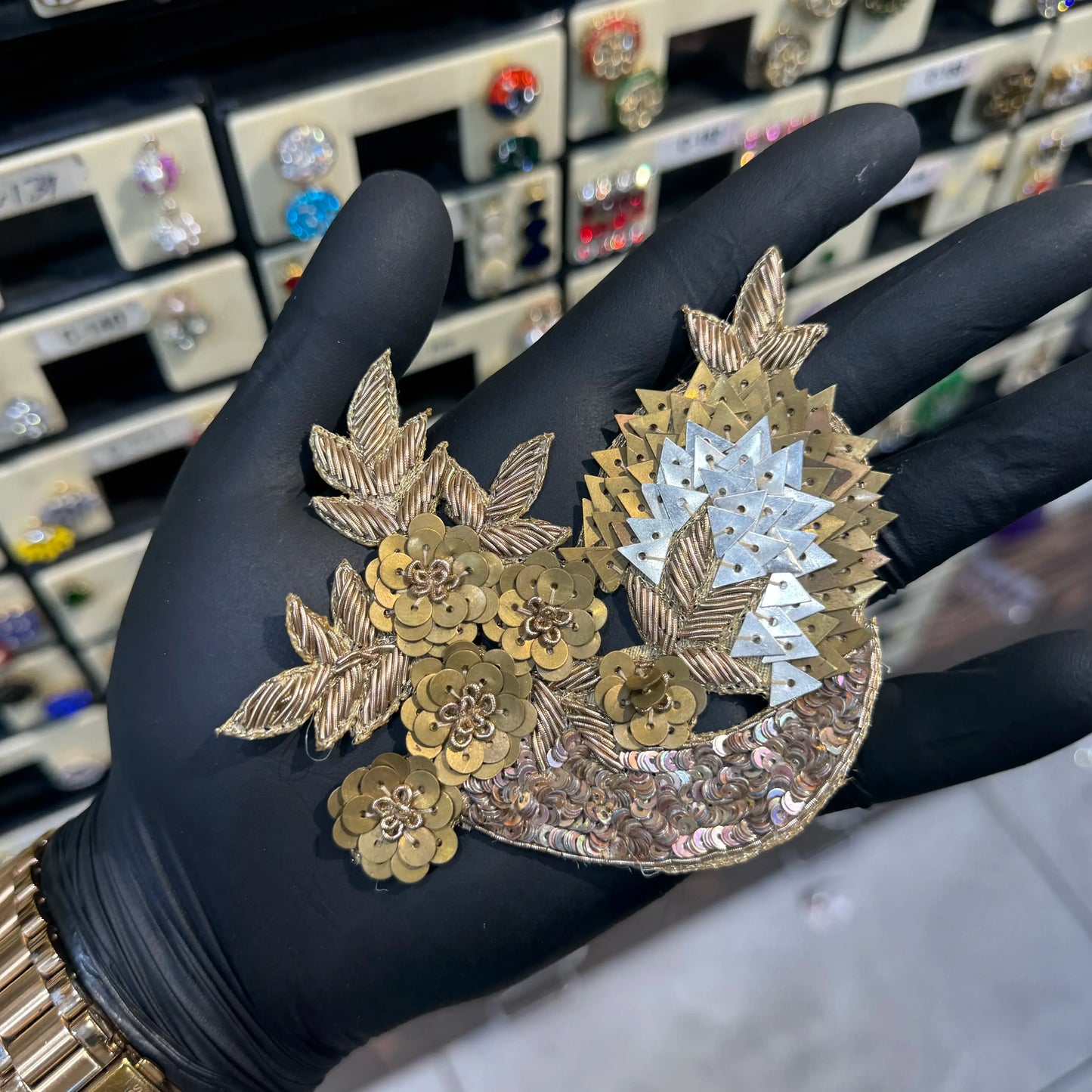 Metal Work Sequins Patches