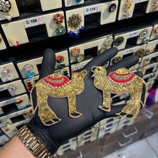 Camels With metal sequins work Pack of 2 Pieces