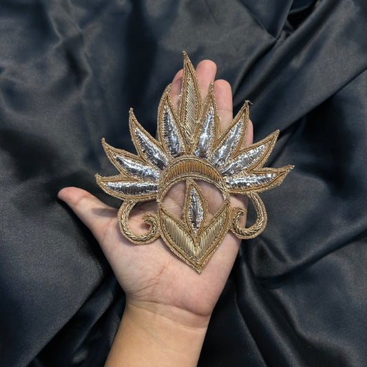 Handwork patch with Mukaish and Dabka work