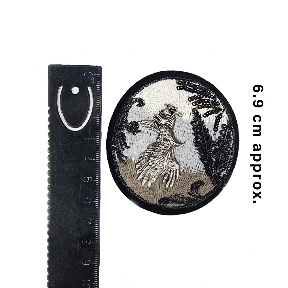Black, Grey Eagle Design Men Shirt Patch 1 Piece