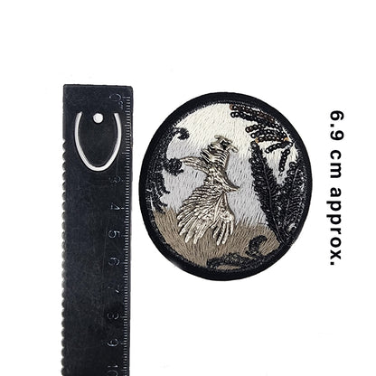 Black, Grey Eagle Design Men Shirt Patch 1 Piece