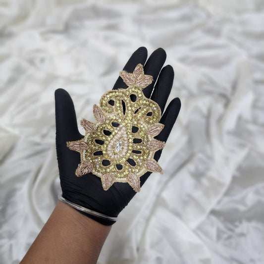 Dabka and Stonework Handwork Patch