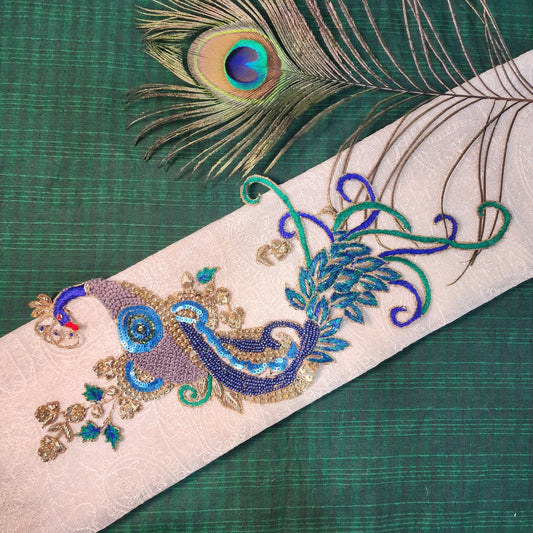 Multicolor Threadwork Peacock Patch