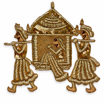 Traditional Indian Doli Zardozi Applique for Ethnic Wear