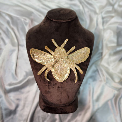 Golden Dabka and Sequins work Bee Patch