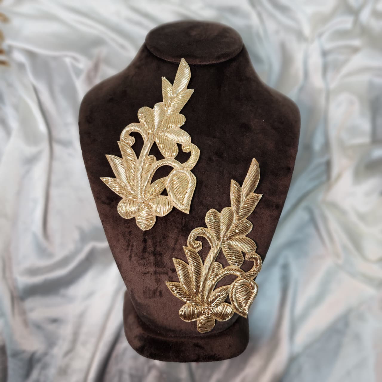 Golden Dabka work Handwork Butti Patch 1 Piece