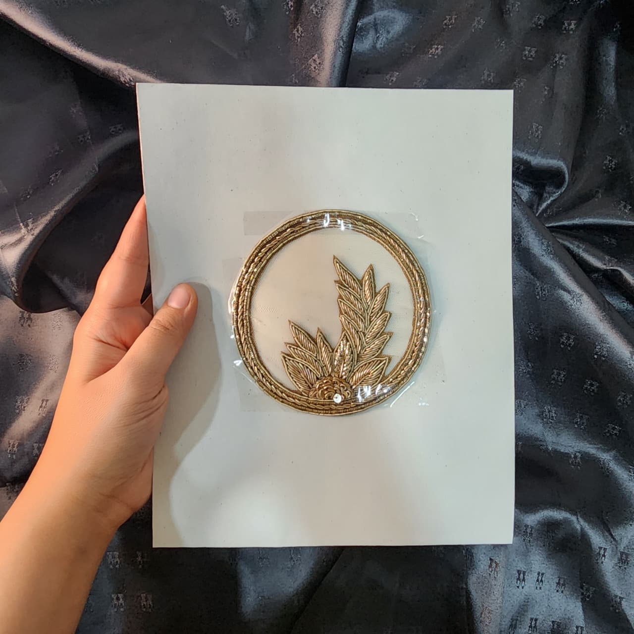 Round Zardozi Handwork Patch 1 Piece