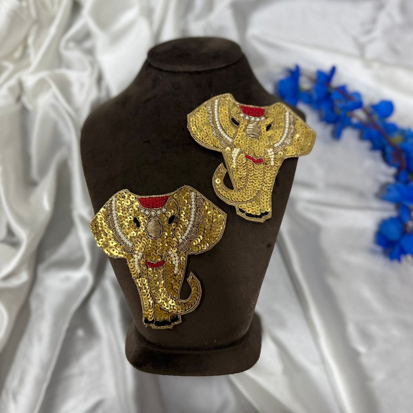 Designer Elephant Head Sequence Patch