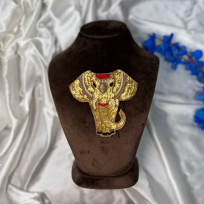 Designer Elephant Head Sequence Patch