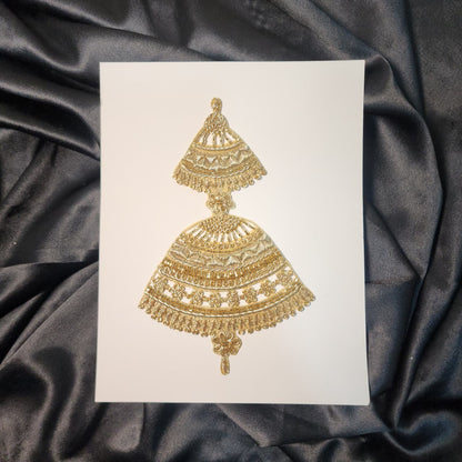 Elegant Handcrafted Zardozi Hanging Tassel Patch (1 Piece)