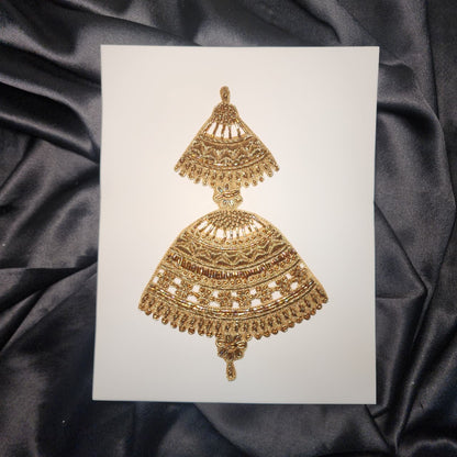 Elegant Handcrafted Zardozi Hanging Tassel Patch (1 Piece)