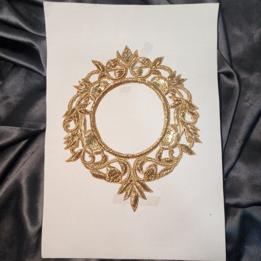 Floral Round Embroidery Applique Patch (1 Piece)