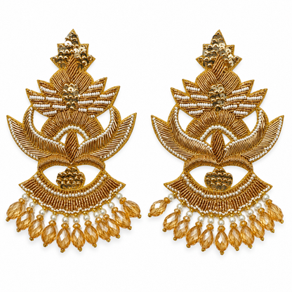 Designer Embroidered Floral Hanging Applique patch for Ethnic Wear