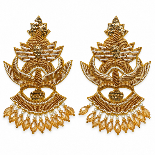 Designer Embroidered Floral Hanging Applique patch for Ethnic Wear