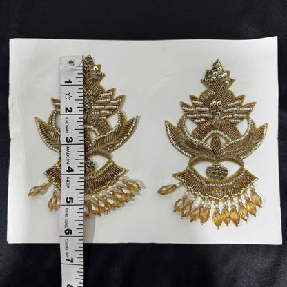 Designer Embroidered Floral Hanging Applique patch for Ethnic Wear