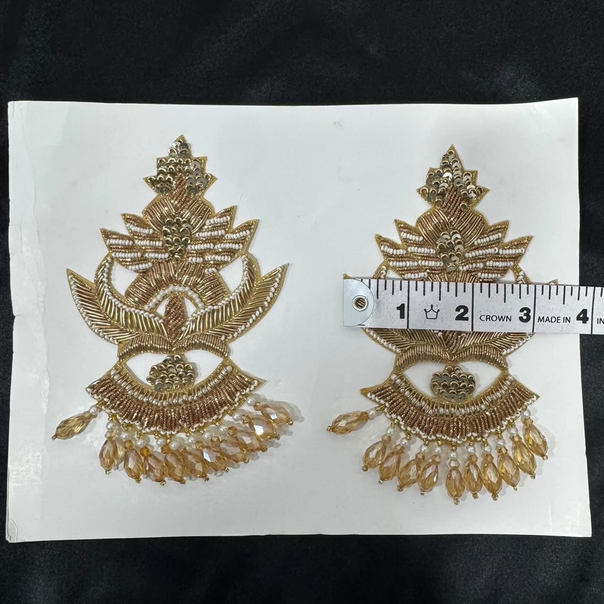 Designer Embroidered Floral Hanging Applique patch for Ethnic Wear