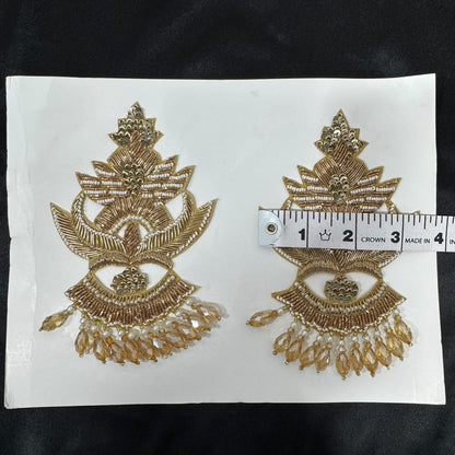 Designer Embroidered Floral Hanging Applique patch for Ethnic Wear