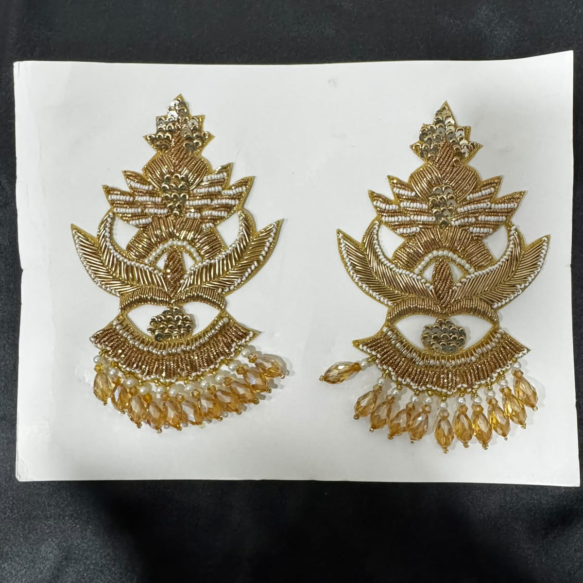 Designer Embroidered Floral Hanging Applique patch for Ethnic Wear