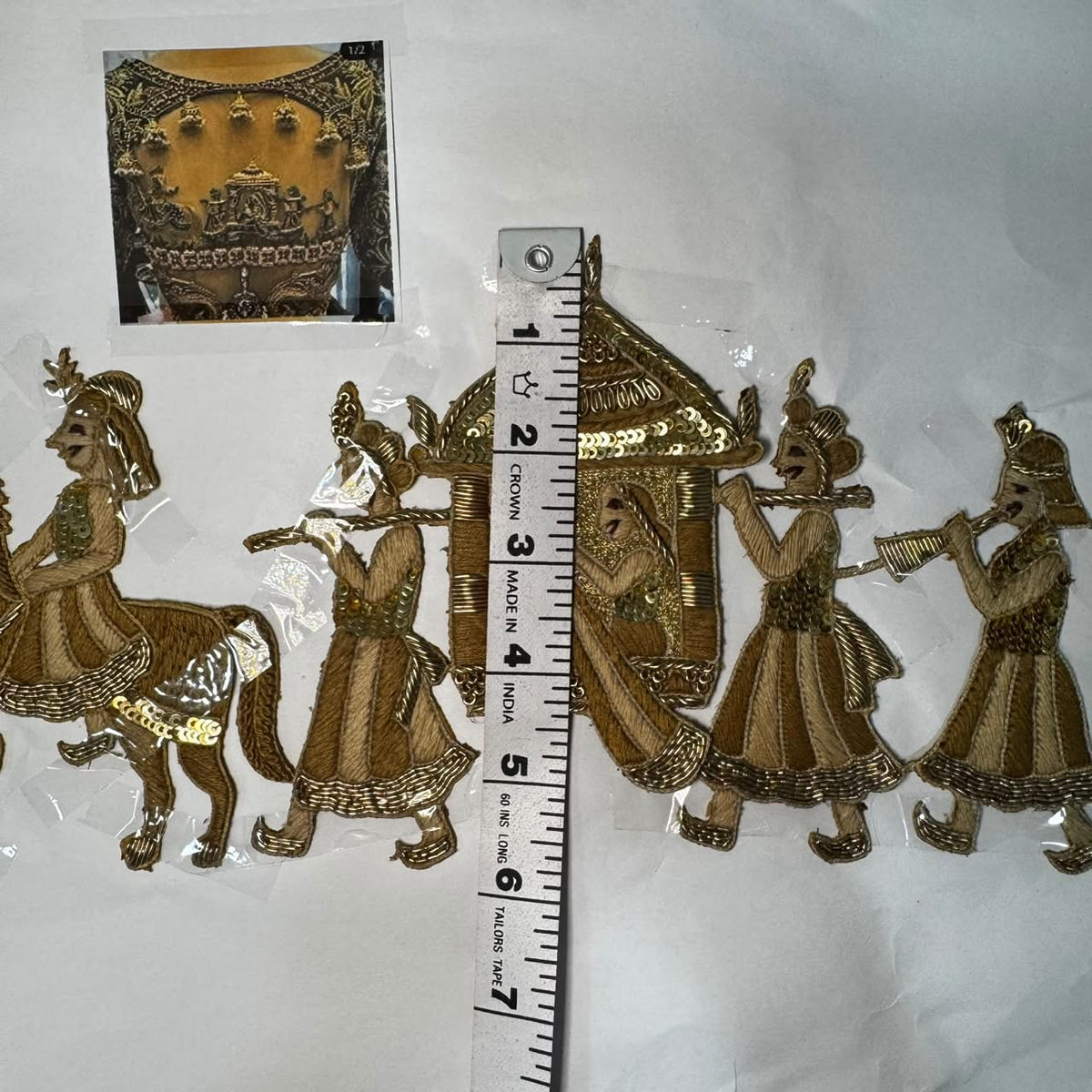 Designer Doli & Traditional Wedding Procession Embroidered Patch