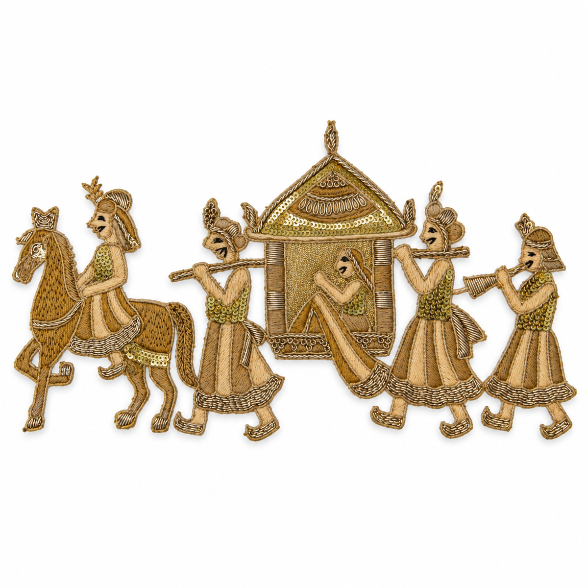Designer Doli & Traditional Wedding Procession Embroidered Patch