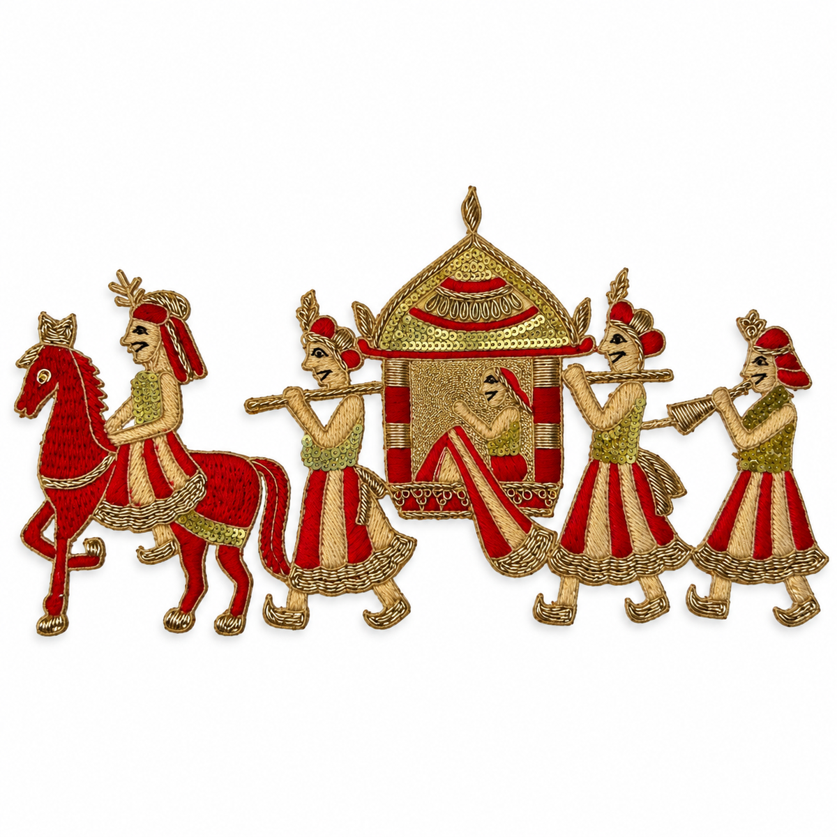 Designer Doli & Traditional Wedding Procession Embroidered Patch