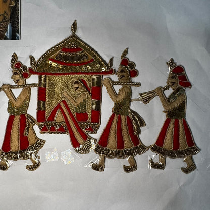 Designer Doli & Traditional Wedding Procession Embroidered Patch
