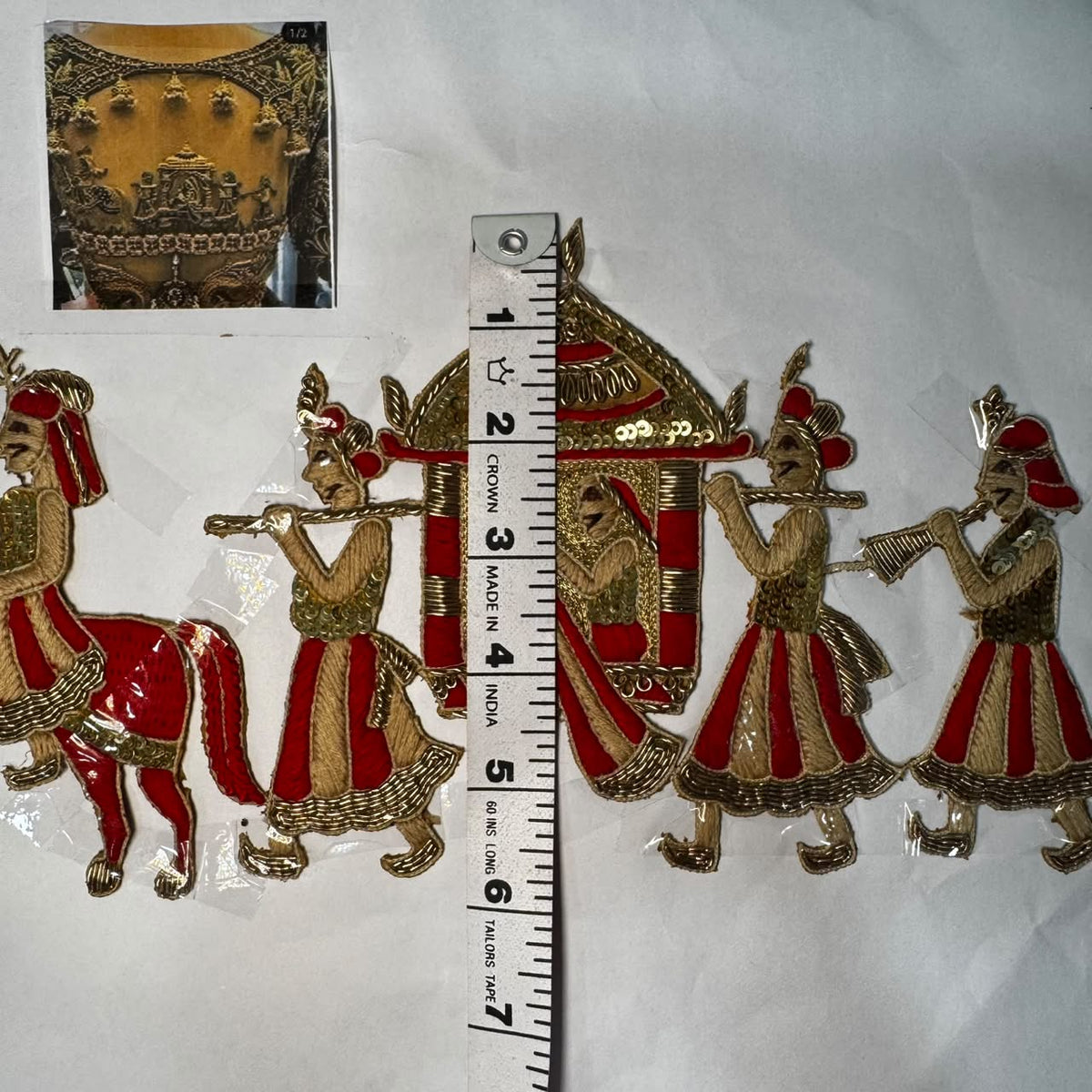 Designer Doli & Traditional Wedding Procession Embroidered Patch