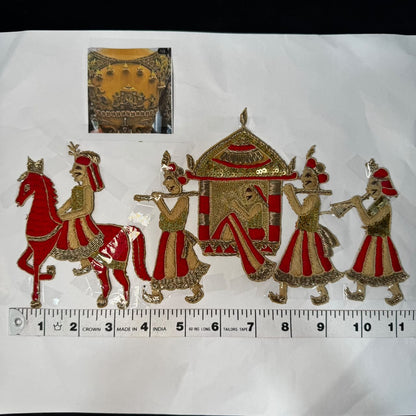 Designer Doli & Traditional Wedding Procession Embroidered Patch