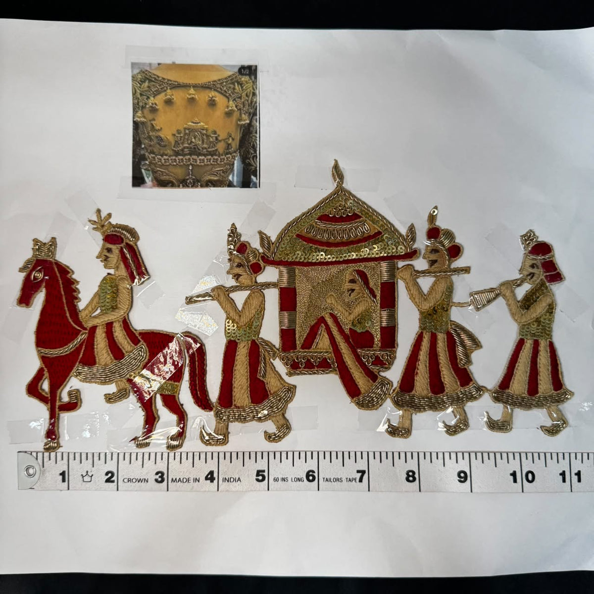 Designer Doli & Traditional Wedding Procession Embroidered Patch