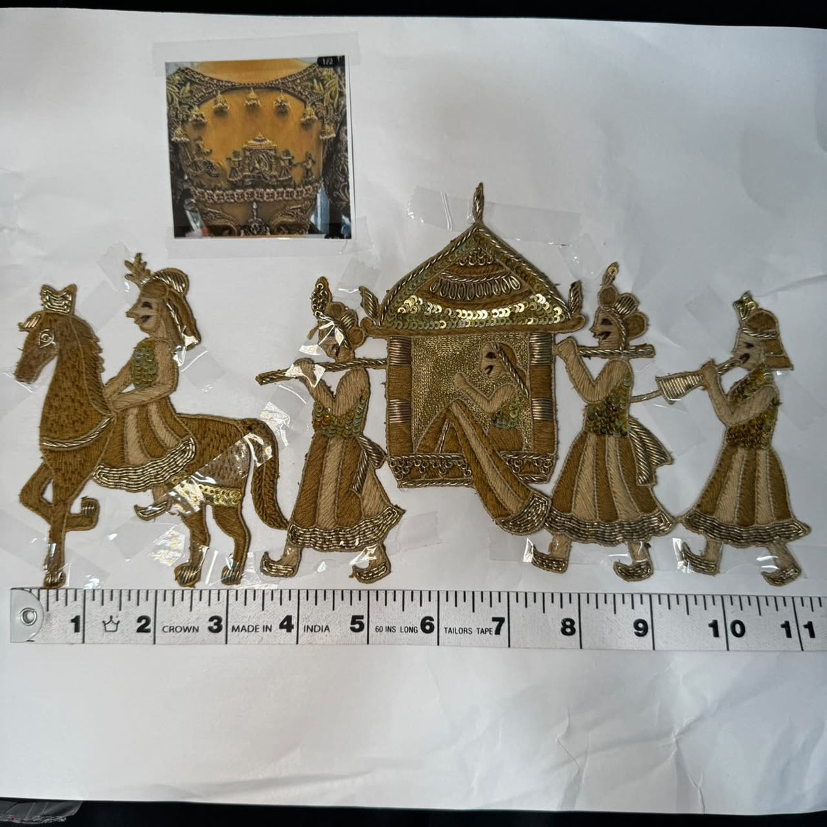 Designer Doli & Traditional Wedding Procession Embroidered Patch