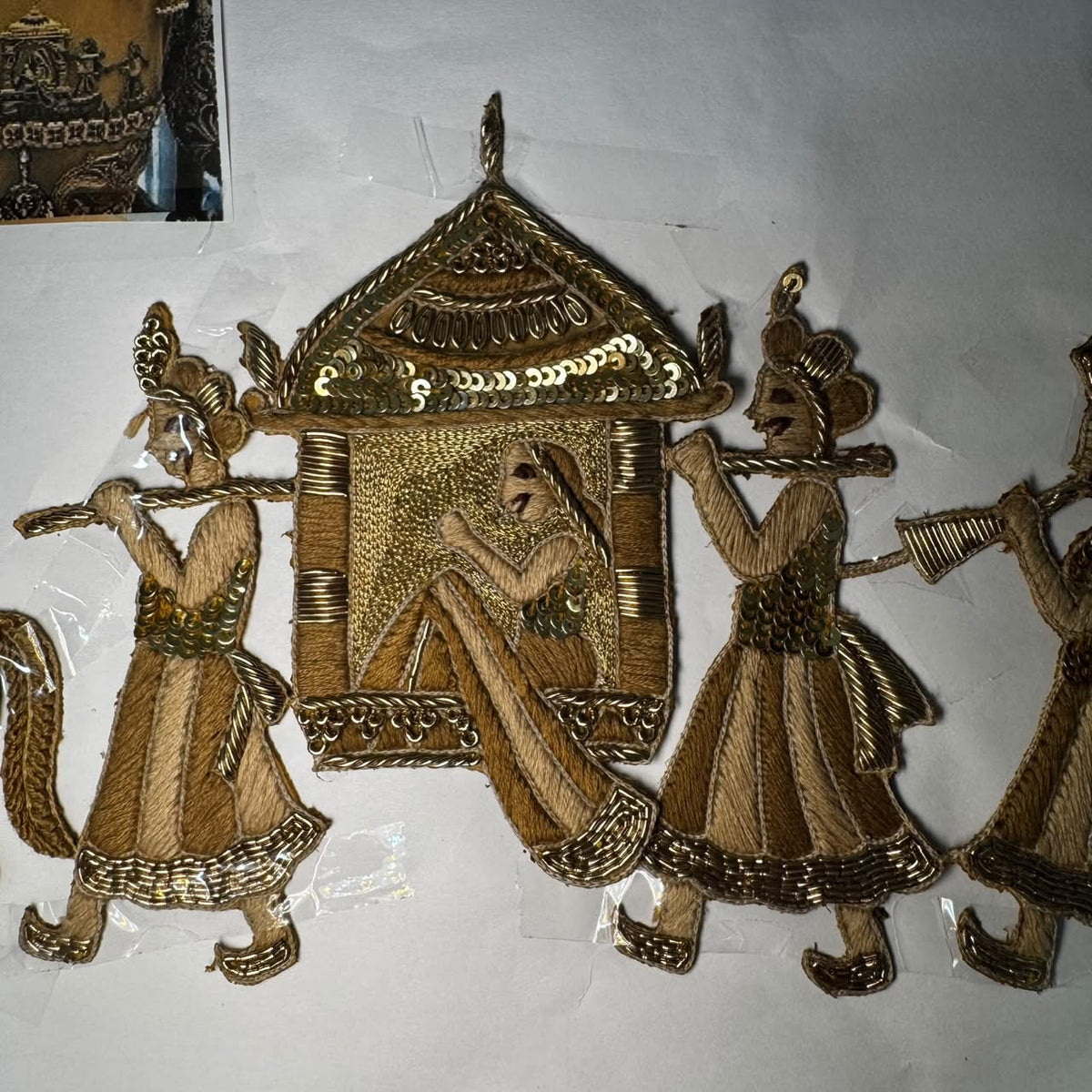 Designer Doli & Traditional Wedding Procession Embroidered Patch