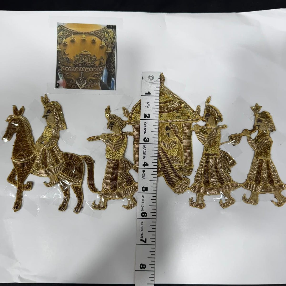 Rajasthani Wedding Procession Embroidery Doli Patch