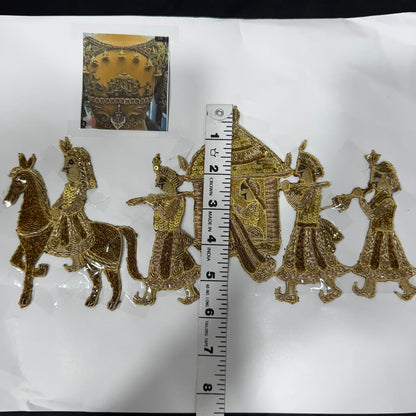 Rajasthani Wedding Procession Embroidery Doli Patch