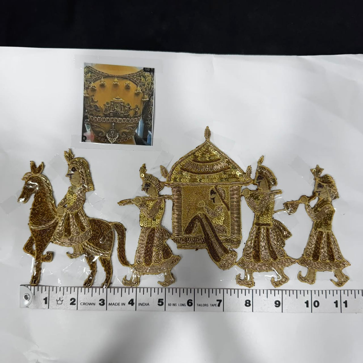 Rajasthani Wedding Procession Embroidery Doli Patch