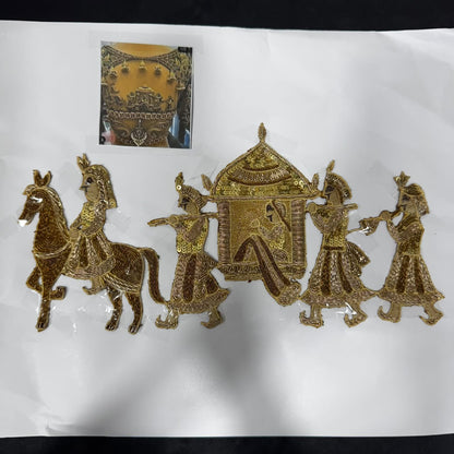 Rajasthani Wedding Procession Embroidery Doli Patch